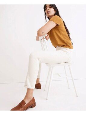 Madewell Jeans Womens Size 28 New Perfect Vintage Jean in Ivory Canvas Wash High